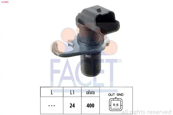 9.0260 FACET Датчик к.вала Citro