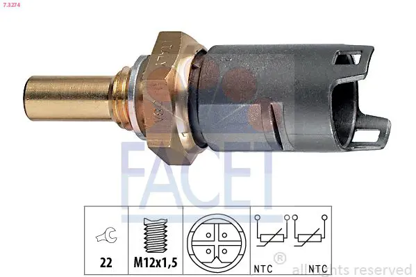 FACET 73274 1.830.274 Датчик темп. охл.