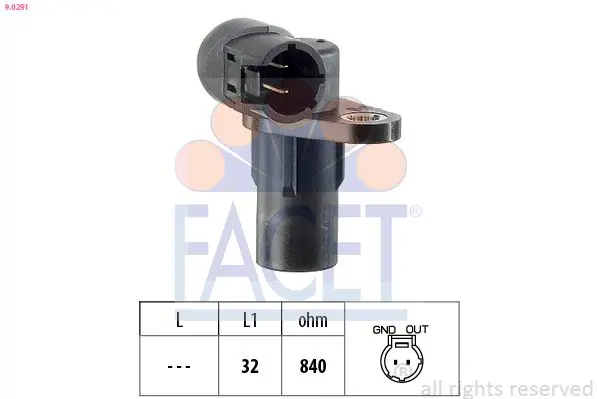 FACET 90291 Датчик положения коленвала