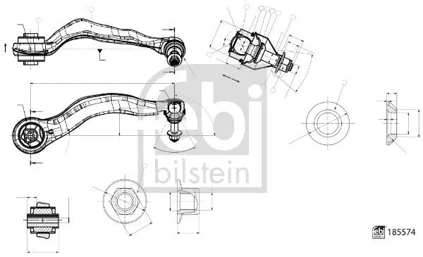 FEBI 185574 Рычаг подвески