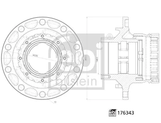 FEBI 176343 Ступица колеса