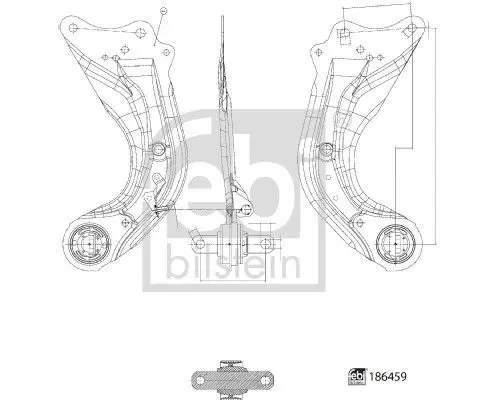 FEBI 186459 РЫЧАГ MAZDA B45A-28-250A