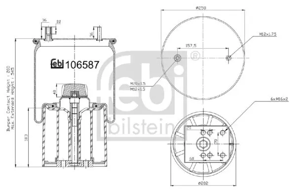 FEBI 106587 Кожух пневматической рессоры