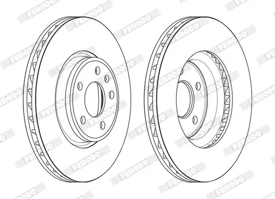 FERODO DDF2596C1 Тормозной диск пер Audi