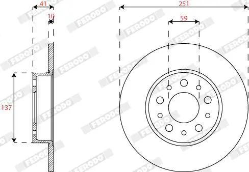 FERODO DDF2777C Тормозной диск