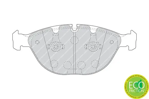 FERODO FDB1618 Комплект тормозных колодок