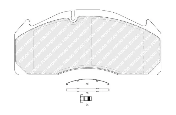 FCV1388B Комплект тормозных колодок