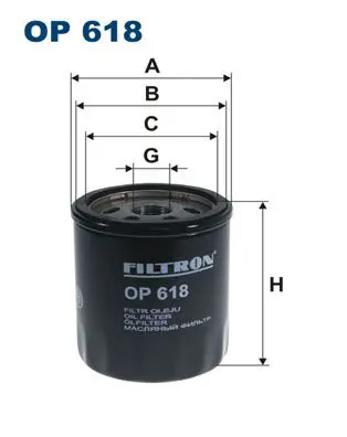 FILTRON OP618 Фильтр масляный EFL 1.3-1,8