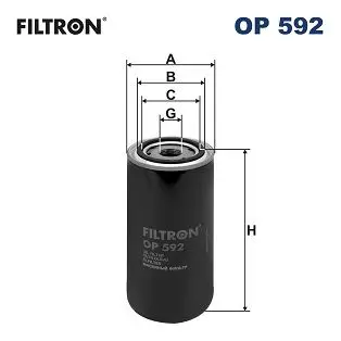 Filtron OP592 Фильтр масляный DAF: 65 93-98,