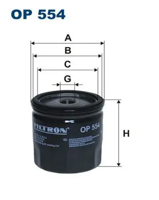 FILTRON OP554 Фильтр масляный CITROEN: 2