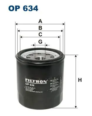 FILTRON OP634 Фильтр масляный ISUZU Trooper