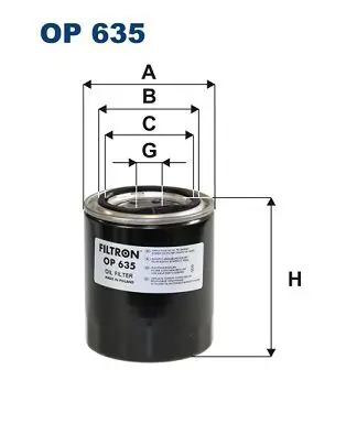 FILTRON OP635 Фильтр масляный