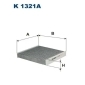 K1321A Фильтр салонный угольный