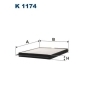K1174 фильтр салонный FILTRON
