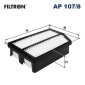 AP1078 FILTRON Фильтр воздушный AP107/8