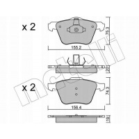 колодки тормозной 22 - 0599 - 1 metelli