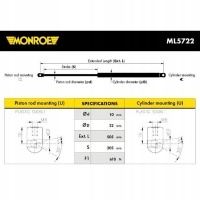 пружина газовая монро opel: zafira a05