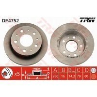диски торм задн trw fiat ducato 130 2 , 3 d