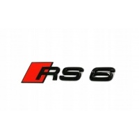 Эмблема значек логотип задняя audi rs6 чёрный