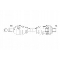 Привод вал meriva 1.4t 10 - 17 prawa , mtm m32 - 6