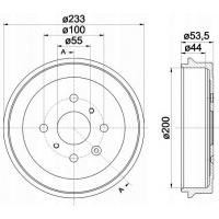 2x барабан тормозные 61265 hella pagid 8dt355300 - 581