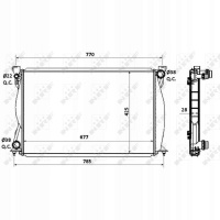 радиатор nrf audi: a6 4f2 , c6 , 4f5 , c6 , 4fh , c6