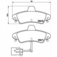 brembo p24038 колодки колодок . форд mondeo 93 - 00 т