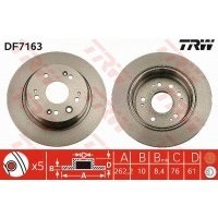 диски тормозные задние trw honda fr - v 2.2 i ctdi