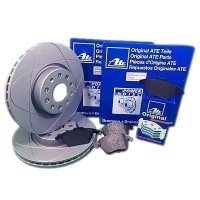 диски ate pd + тормозные колодки керамические задние audi a4 b6 b7 компл