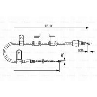 трос , стояночная тормозная система bosch 1 987 482 070