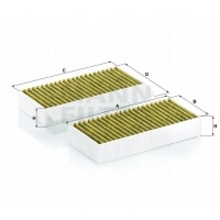 манн фильтр кабины weglowy с polifenolem fp26028 - 2