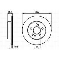 тормозные диски ham задняя bosch renault safrane i 3.0