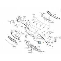 накладка бампера нижняя передняя мерседес w117