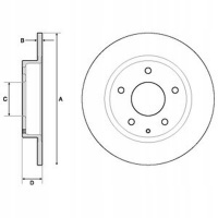 1x диск тормозной delphi mazda