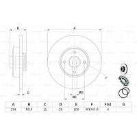Тормозные диски ham задняя bosch renault scénic i 1.9 dti
