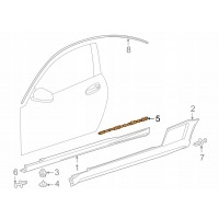 Крепление накладка каретка порога мерседес w204 купе