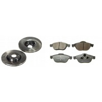 Тормозные диски колодки передняя renault лагуна ii 300x26mm