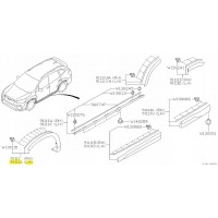 накладка крыла левый передняя subaru forester v 2018 -