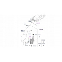 Бачёк стекло передняя hyundai кона 98620j9100