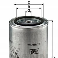 фильтр топлива wk950 / 19 mann - filter