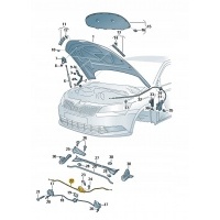 ригель капота передняя skoda superb 3 oe 3v0823529f