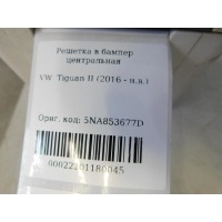 Решетка в бампер центральная Volkswagen Tiguan 2017- 5NA853677D
