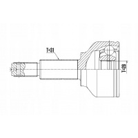 шрус внешний форд transit custom 2.2tdci 13 -