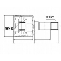 шрус внутренний opel 2.2dti vectra c 02 -