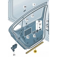 * новая нижняя уплотнитель дверь volkswagen passat oe