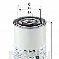 фильтр топлива wk962 / 4 mann - filter