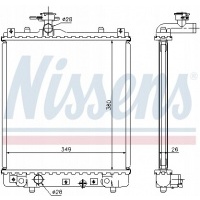 Радиатор двигателя nissens 63014a / oem 1300 220