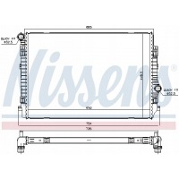 Радиатор двигателя nissens 65341 / oem 5q0121251cn