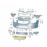 Центральная решётка бампера skoda superb 2 оригинал
