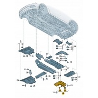 Крышка опора левый задняя volkswagen seat skoda audi oe